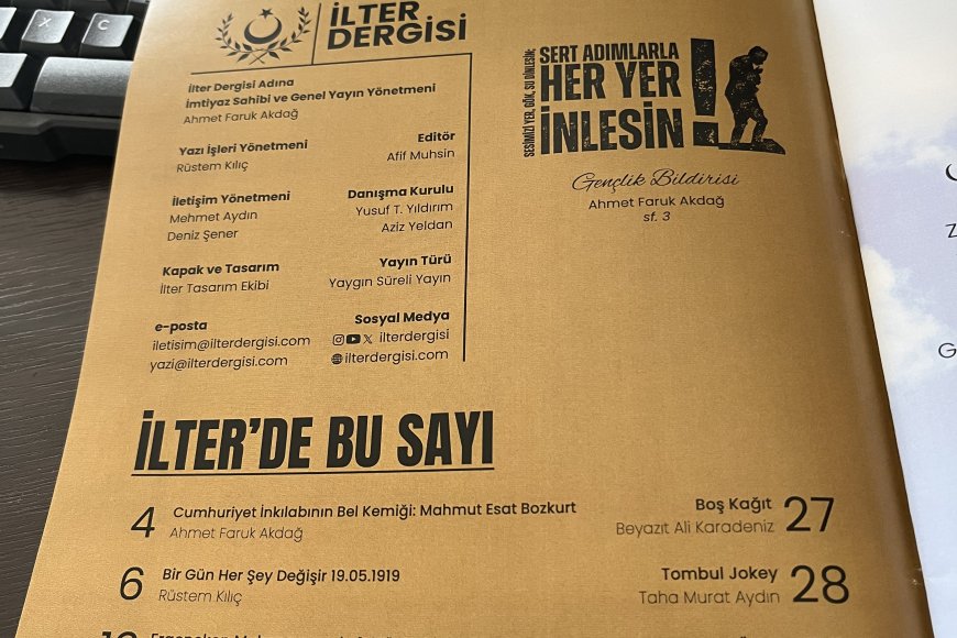 Yeni sayının içindekiler kısmı
