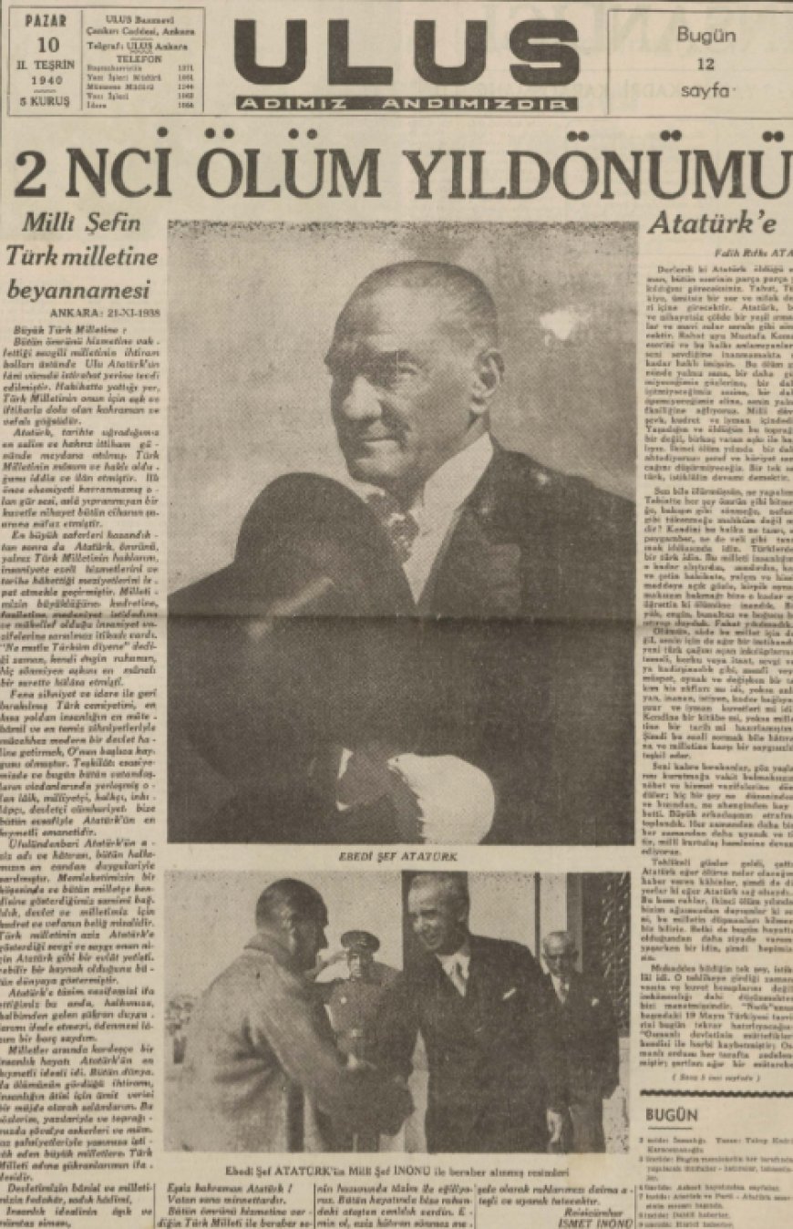 1939-1942 YILLARI ARASINDA 10 KASIMIN GAZETE KÜPÜRLERİNE YANSIMASI