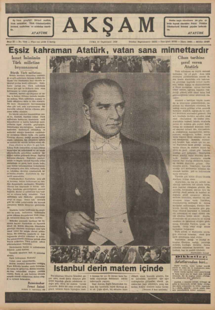 1939-1942 YILLARI ARASINDA 10 KASIMIN GAZETE KÜPÜRLERİNE YANSIMASI